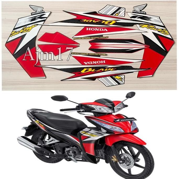 READY STIKER STRIPING BLADE 2013 HITAM MERAH