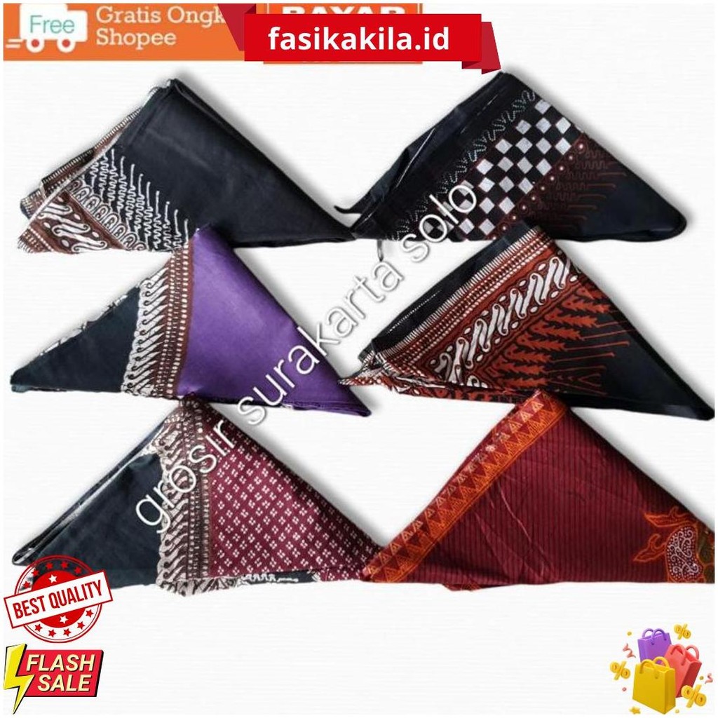 Udeng Jawa Segitiga / Iket Kepala Batik / Ikat Segitiga / Udeng Jaranan / Iket Batik Segitiga Termur