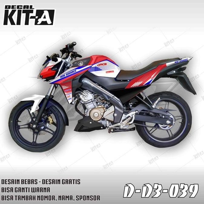 Decal Yamaha New Vixion Advance MOTIF Gradasi Maroon Hitam D-D3-034