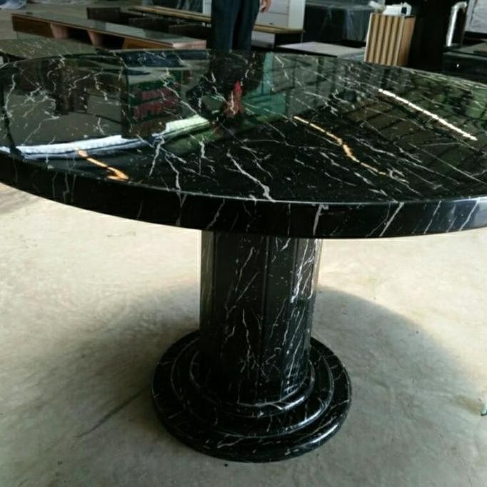 Meja Makan Marmer Bundar