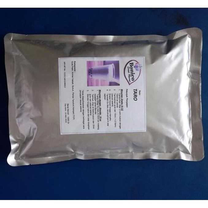 

Bonico Taro Powder 1Kg | Bubuk Minuman Ubi Ungu Ice Blend Drink Powder Halal Asli