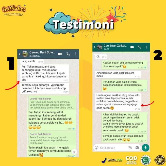 

Oriflakes Gastro Maag Gerd Umbi Garut 900G | Sereal Diet Asam Lambung Bpom Halal Asli