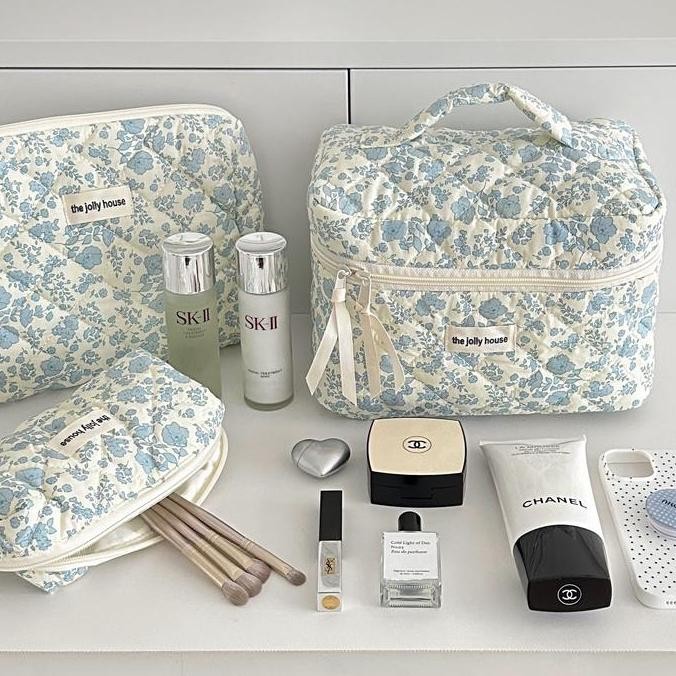 NEW LITTLE DAISY | Tas Makeup Skincare Jumbo / Pencil Case Pouch Makeup / Jumbo Travel Pouch Aesthet