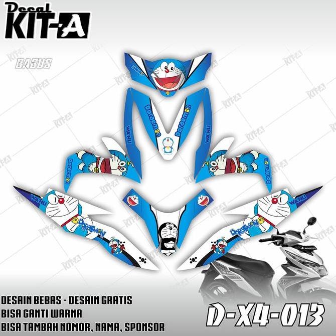 Decal New Beat Street Doraemon Biru Striping Stiker New Beat cbs
