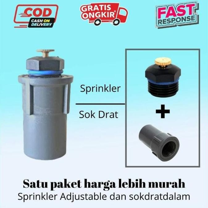 [Expert] Sprinkler Adjustable Sprinkler Taman Sistem irigasi Pertanian + Sok Drat Dalam