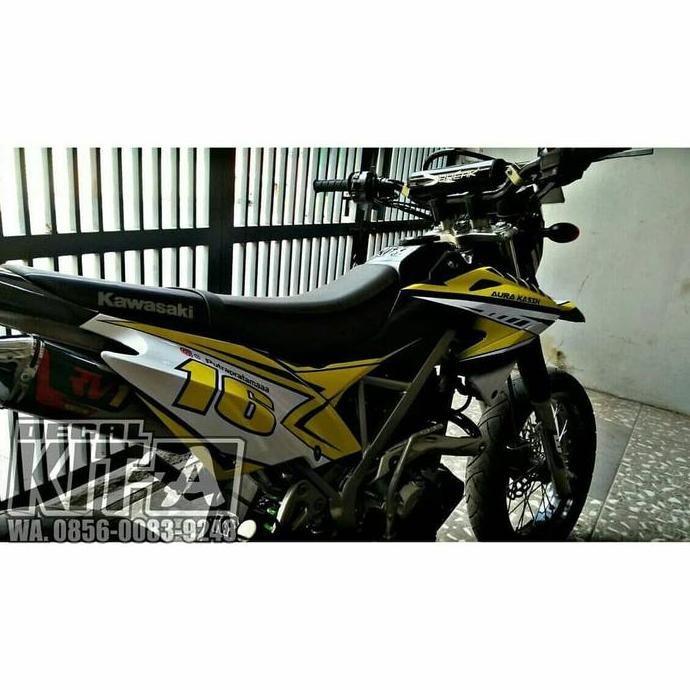 Decal Klx Bf 150 Stiker Klx Bf Striping Klx Bf warna hitam hijau