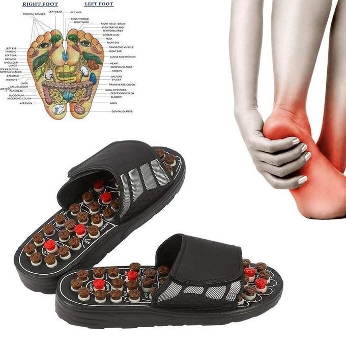 Original VamLuna Sandal Pijat Telapak Kaki Sendal Terapi Akupunktur Kesehatan