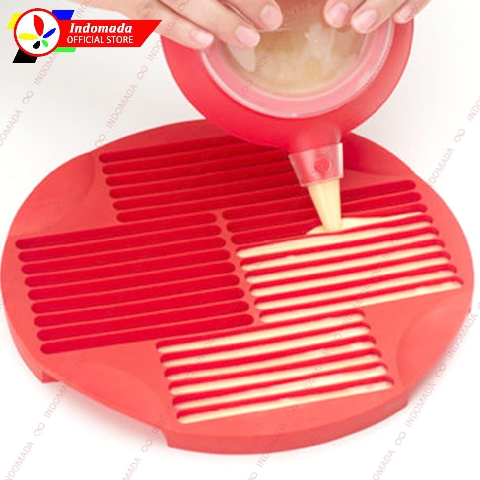 INDOMADA CETAKAN SILIKON STIK PANJANG 9.8 X 0.8 CM COKLAT PUDING ES BATU PERMEN BISKUIT RESIN KEJU R