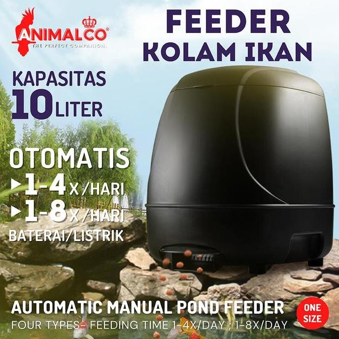 Pemberi Makan Ikan Otomatis 10 L / Fish Pond Feeder/ Koi Feeder Kolam Co