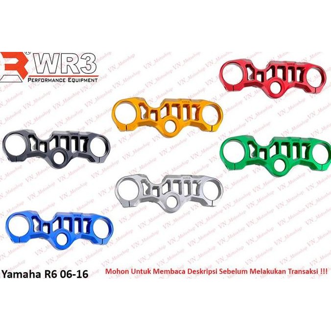 Segita Stang Triple Clamp WR3 Yamaha R6 2006 - 2016