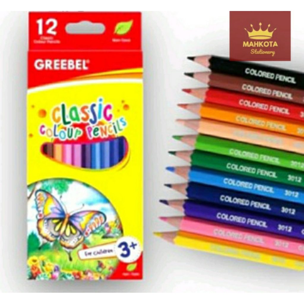 

Pensil Warna GREEBEL 12 Warna Panjang Clasin 7012