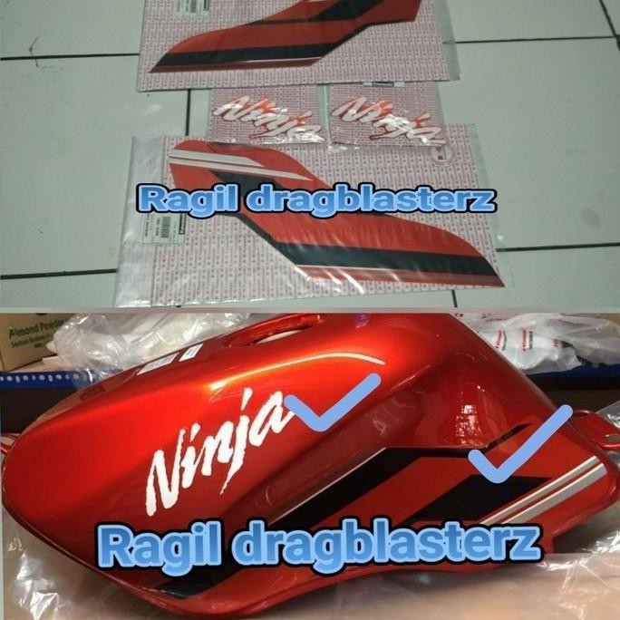 stiker striping tangki new ninja rr SE orange 2015 orinal Kawasaki