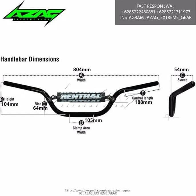 Stang renthal fatbar klx dan crf