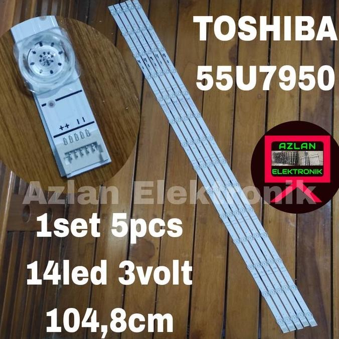 HARGA DISC - BACKLIGHT LED TV TOSHIBA 55U7950 LAMPU BL 55IN 14LED 3VOLT