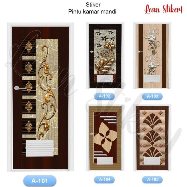 (Terbaru) Stiker pintu kamar mandi / stiker pintu kamar tidur motif kayu interior (Terlaris)