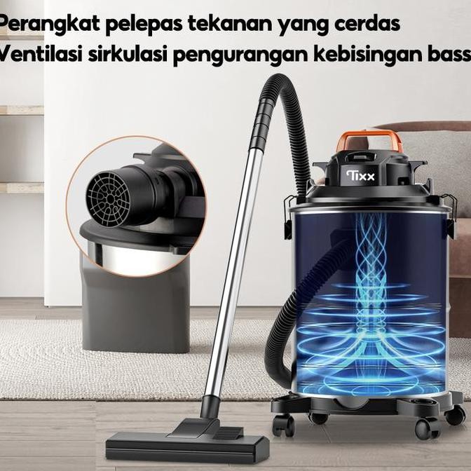 Tixx Vacuum Cleaner Stainless 35L 3in1 dengan Filter Debu Mikro dan Karbon Tixx Vacuum Cleaner Stain
