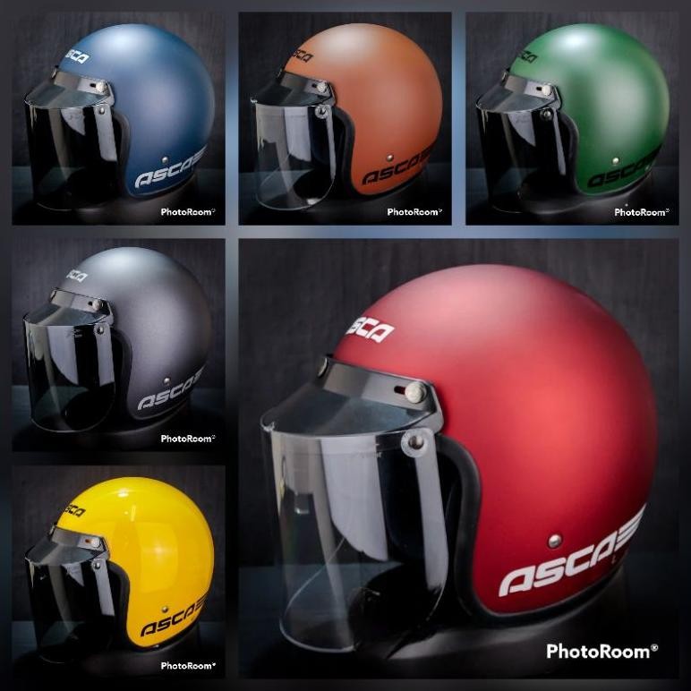 Helm Asca Bogo Retro Stripe