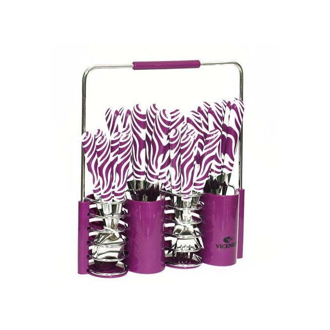 Vicenza V240C Sendok Dan Garpu Set Motif Kotak