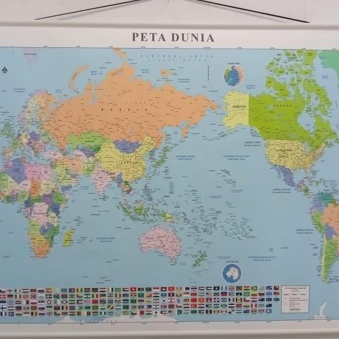 Peta Dunia Besar Peta Dinding Uk 180 X 120 New