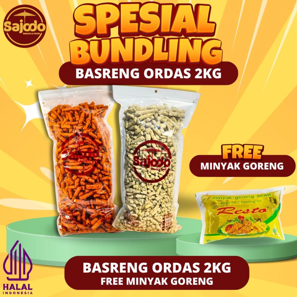 

Ready_Stock_Cod Bundling Basreng 2 Kg + Minyak Goreng Pedas - Sajodo Snack & Food, Olahan Ikan Kuniran & Tepung Pilihan Makanan Cemilan Tu26
