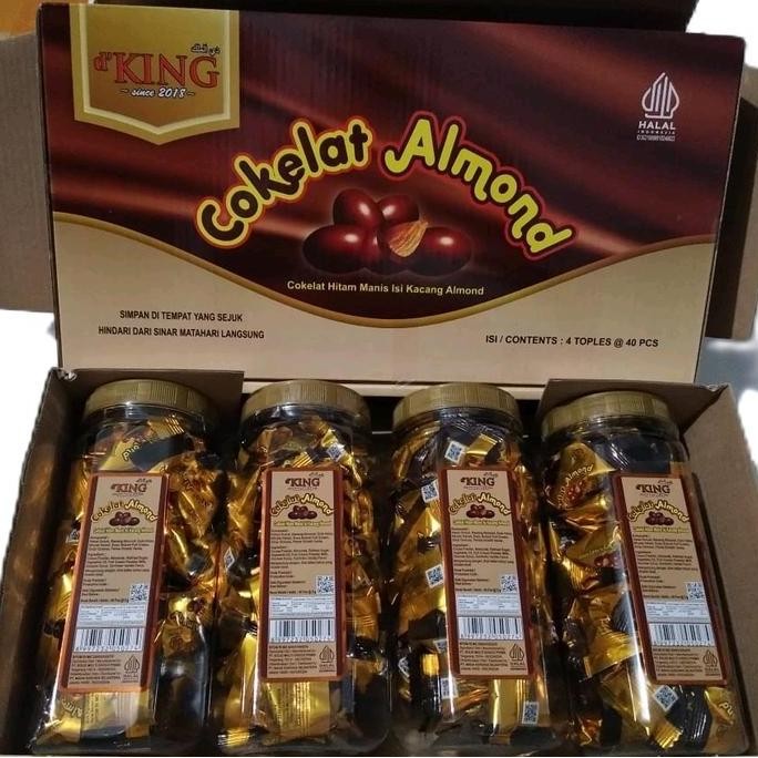 

Coklat Almond D'KING 1 dus isi 4 toples Chocolate Food Snack