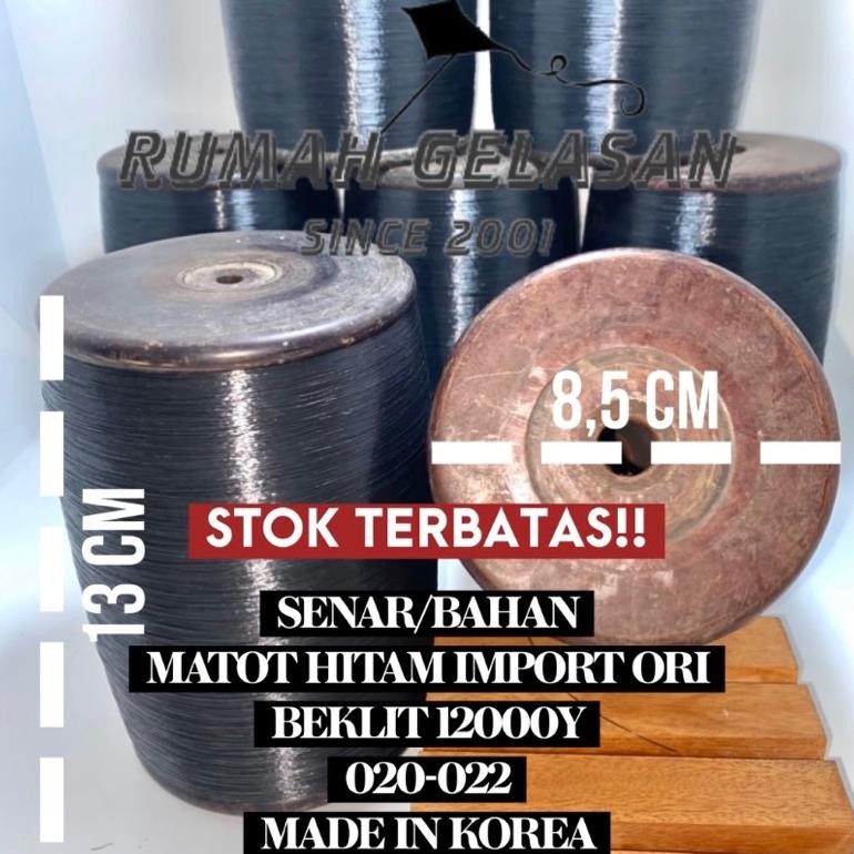 TGC-1924 BukanGelasan SENAR/Bahan Matot Hitam Beklit 12000Y 020-022(Beli Banyak Lebih Murah) Viral