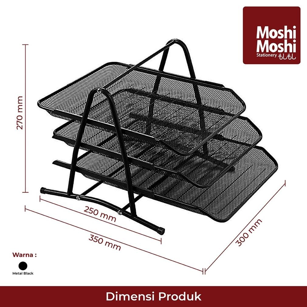 

Special Document Tray Desk Storage Foldable 3 Tiers Rak Kertas File Dokumen 3 Susun Jaring Besi Bas-12