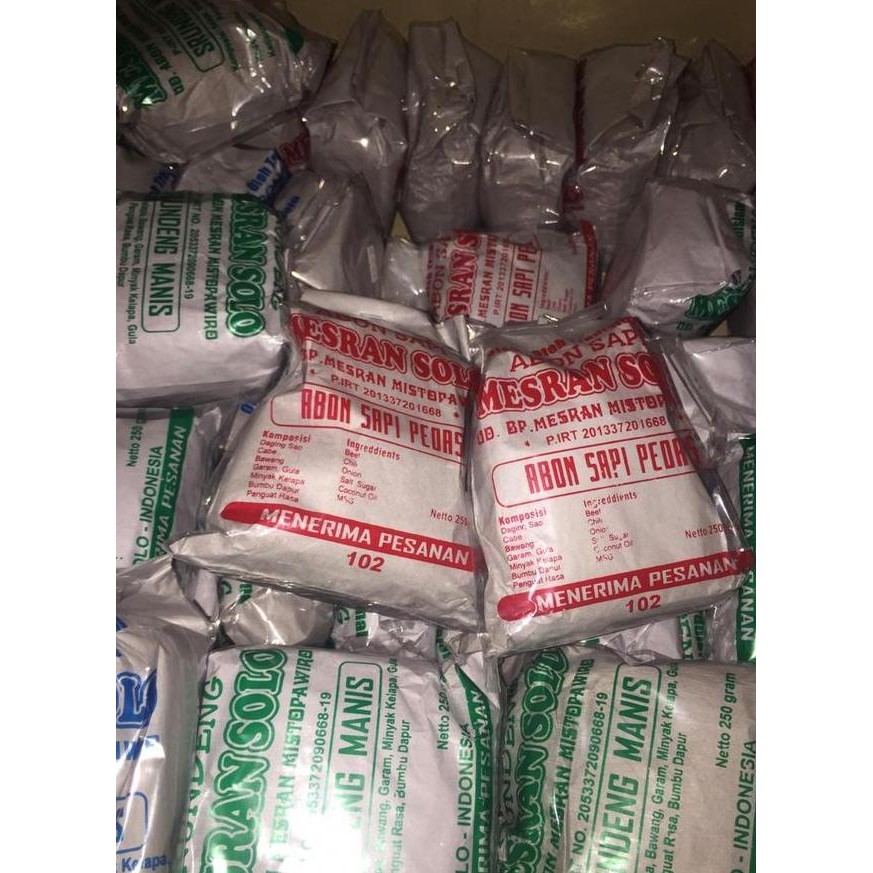 

Abon Sapi Me Mesran Solo Pedas