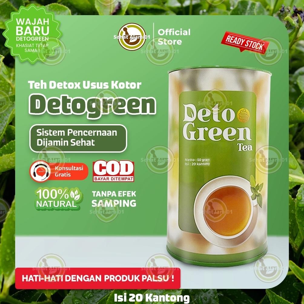 

SALE! DETOGREEN TEH HERBAL DETOX USUS | TEH ORGANIK PENCERNAAN & DIET CELUP ALAMI