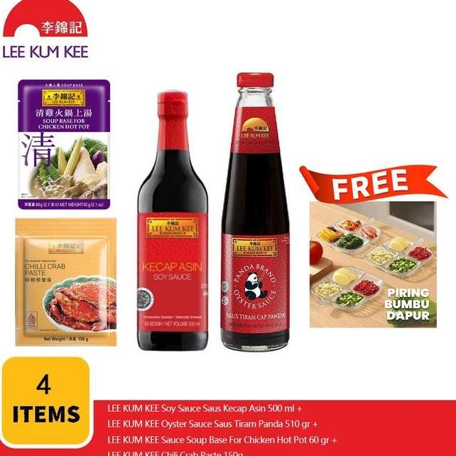 

Lee Kum Kee Sauce Soup Base For Chien Hot Pot 60 Grlee Kum Kee Chili Crab Paste 150Glee Kum Kee Oyster Sauce Saus Tiram Panda 510 Grlee Kum Kee Soy Sauce Saus Kecap Asin Ml