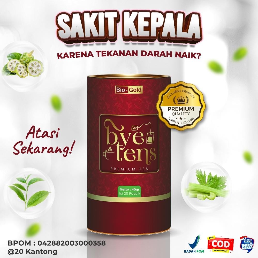 

SALE! BYE TENS TEH HERBAL HIPERTENSI DAUN TEH HIJAU, SELEDRI & MENGKUDU BPOM