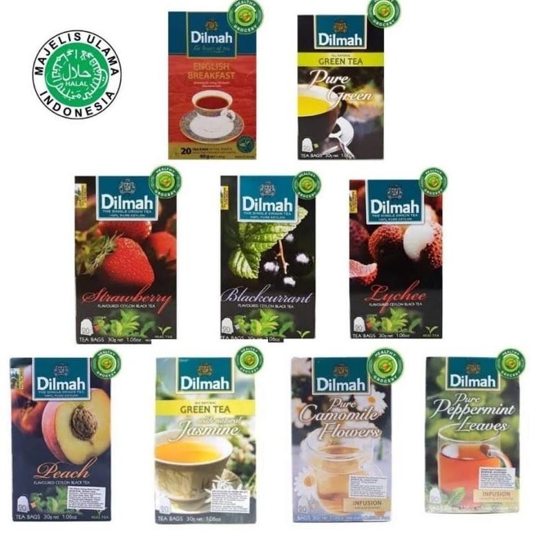 

SALE! DILMAH TEA 20 SACHET ALL VARIANT TEH CELUP RASA PREMIUM BPOM HALAL