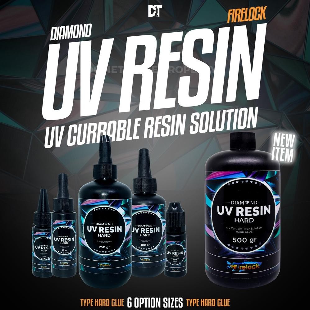 

Sale Firelock Diamond Resin Uv | Type Hard Keras Kental | Ukuran 10 25 60 100 Gram | Transparan Bening | Resin Assist Hook Jigging | Nail Glue | Tanpa Katalis | Kerajinan Tangan | Lem Nail Art Resin | Lem Kuku Palsu | Craft | Handcraft He-87
