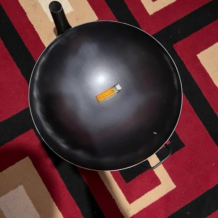 Wajan Nasi Goreng Anti Lengket Seasoning 40Cm  // Wajan Baja // Wajan Besi // Wajan Nasi Goreng Kual