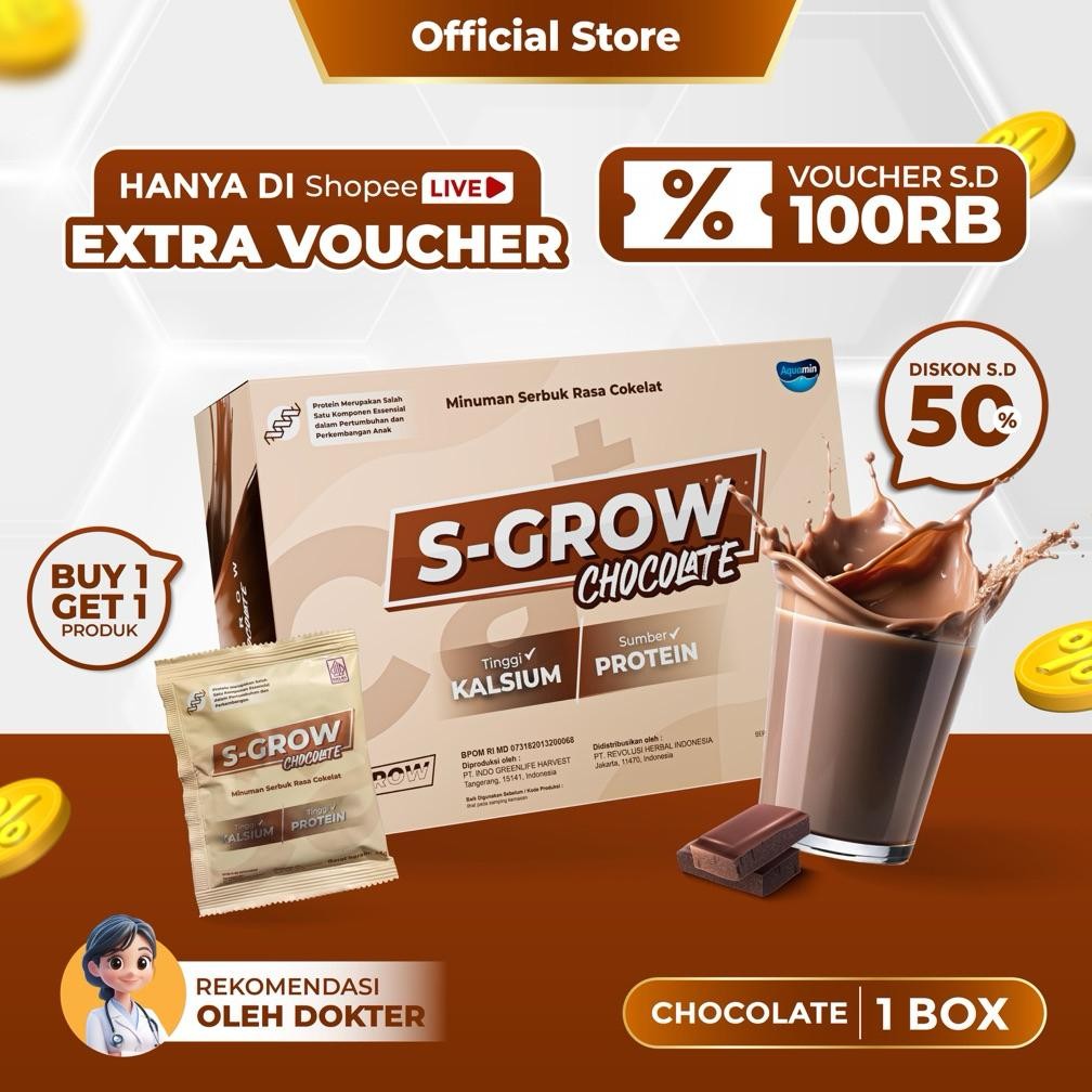 

Siap Kirim S-Grow Coklat - Susu Peninggi Badan Remaja & Anak Usia Tumbuh Original
