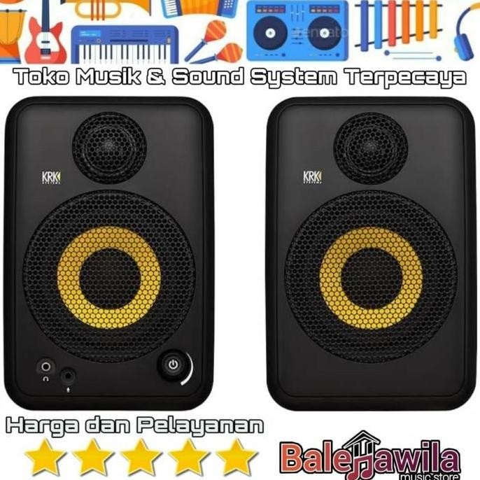 Speaker Monitor Krk Goaux 3 Go Aux 3Inch Portable Monitor Studio 1Set