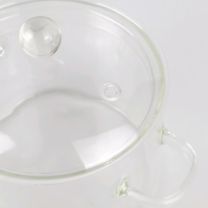 Panci Masak Kaca Tahan Panas Panci Sop Transparan Panci Kaca Bening