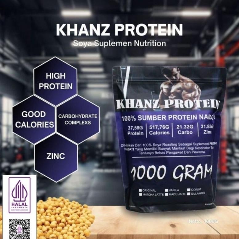 

Siap Kirim KHANZ Whey Protein Bubuk Susu Kedelai 1KG (1000 Gram) - Protein Nabati Berkualitas