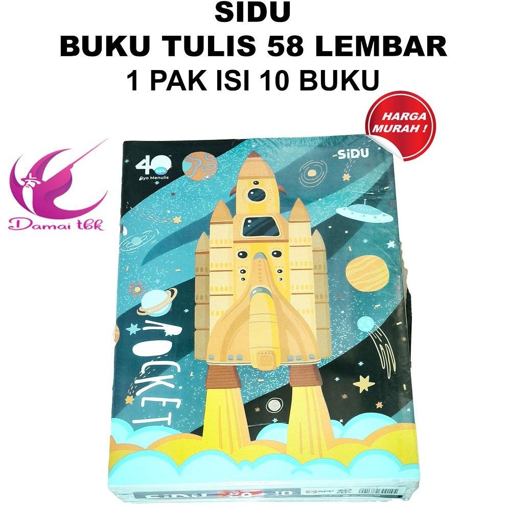 

Siap Kirim Buku Tulis SIDU 58 Lembar 1 Pack Isi 10 Buku / Buku Sekolah Terlaris