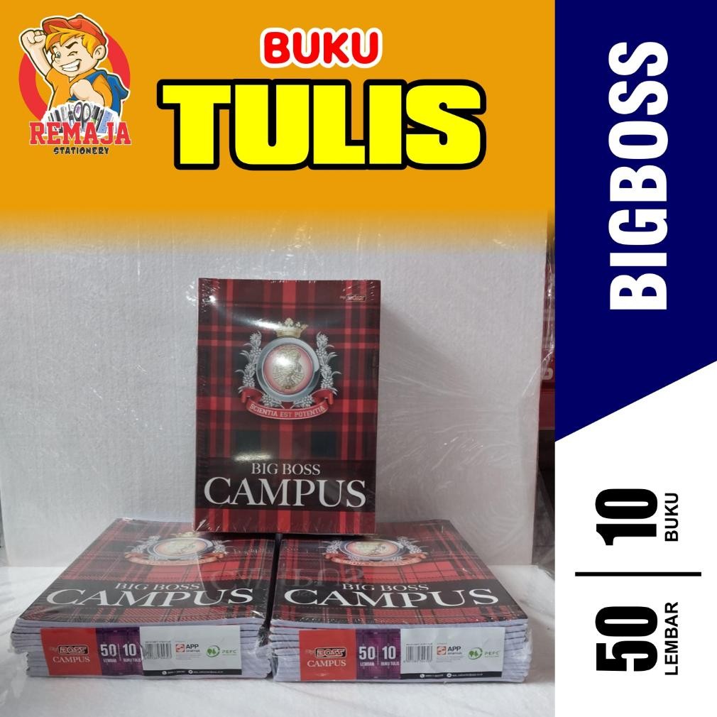 

Siap Kirim Buku Tulis Big Boss 50 Lembar - 1 Pack Isi 10 Buku | Buku Sekolah Favorit
