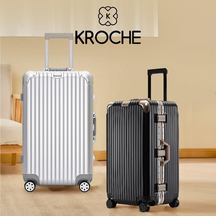 JBM Kroche - Koper Kabin Bagasi 22/32 Inch TSA Lock Koper Fiber Polycarbonate Tahan Banting