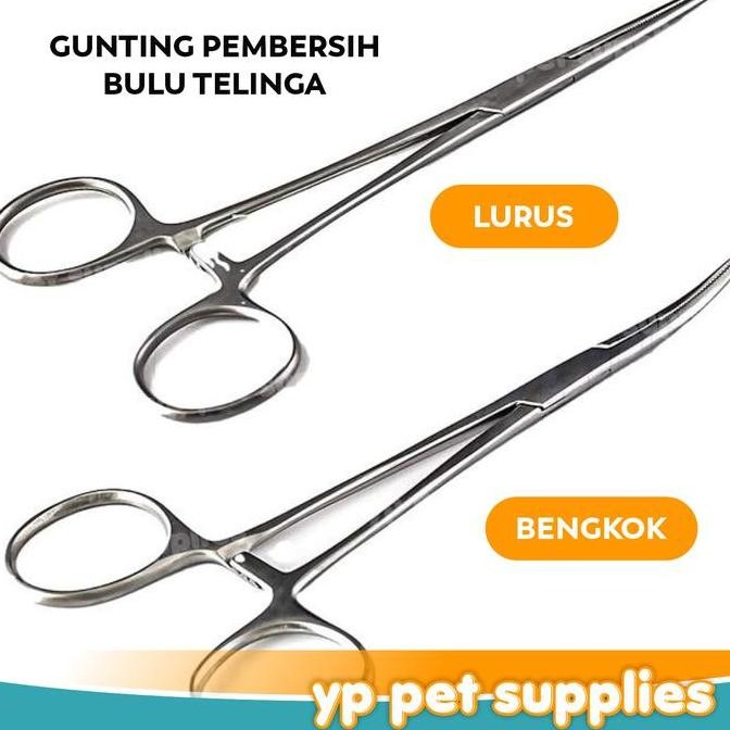 Gunting Pembersih Pencabut Bulu Telinga Anjing Kucing Bahan Stainless