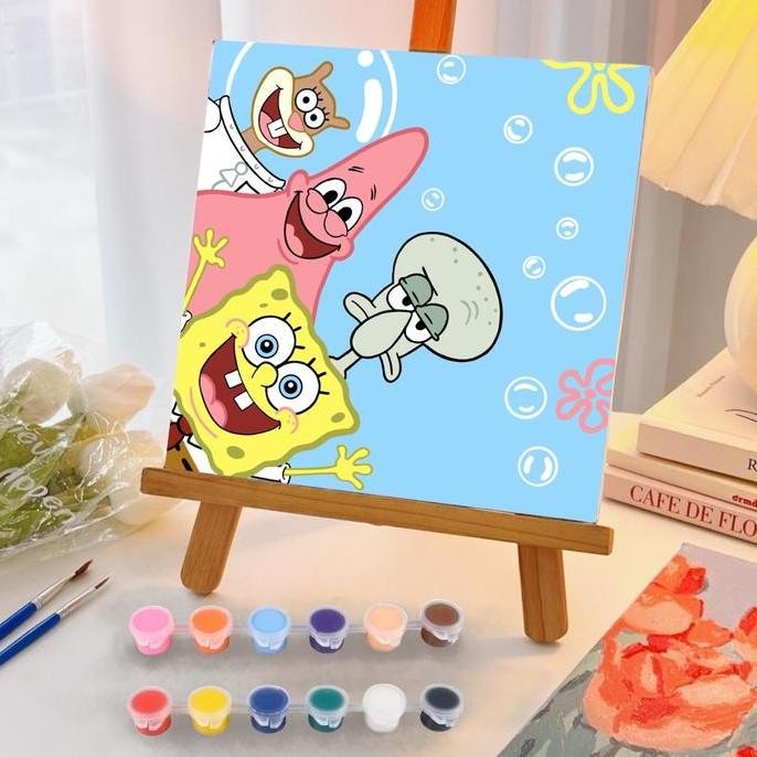 

Paint By Numbers Kit - Spongebob Squarepants 20X20Cm