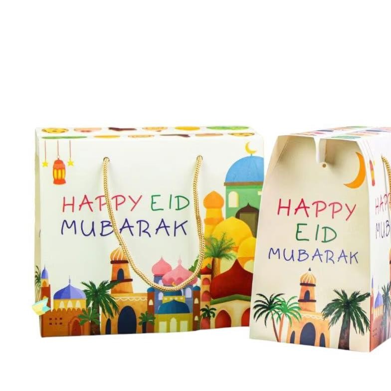 

Big Sale - 10 Pcs Gable Box Hampers Idul Fitri Muat 3 Toples Jar 500-750 ml Hijau Tua Poly Gold uk 28x10x11 cm (tinggi total 16cm