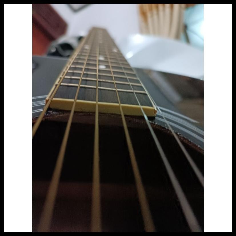 GITAR AKUSTIK ELEKTRIK CORT JUMBO HITAM + TAS