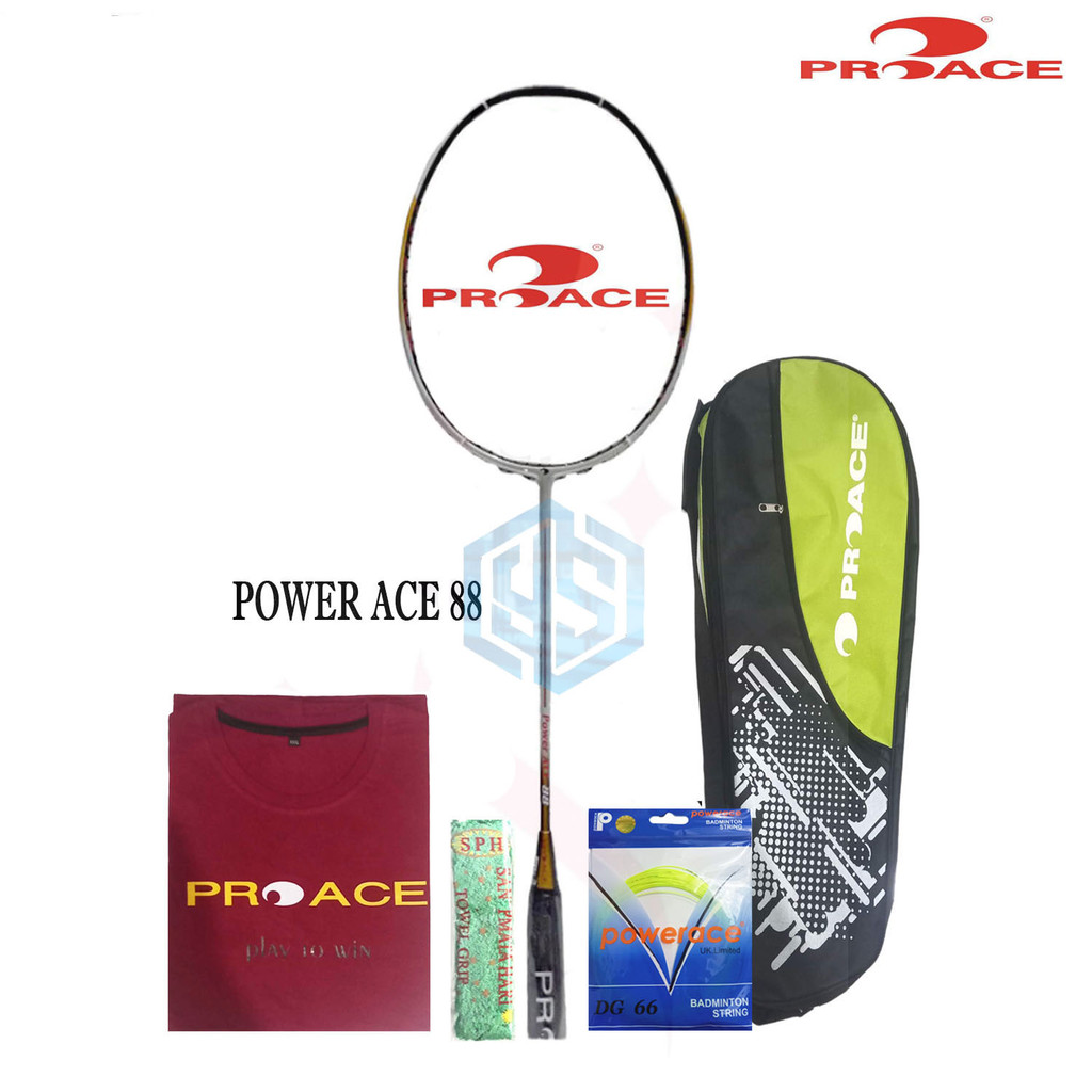 Raket Badminton ProAce Power Ace 88 Bonus Komplit Raket Pro Ace Power Ace 88