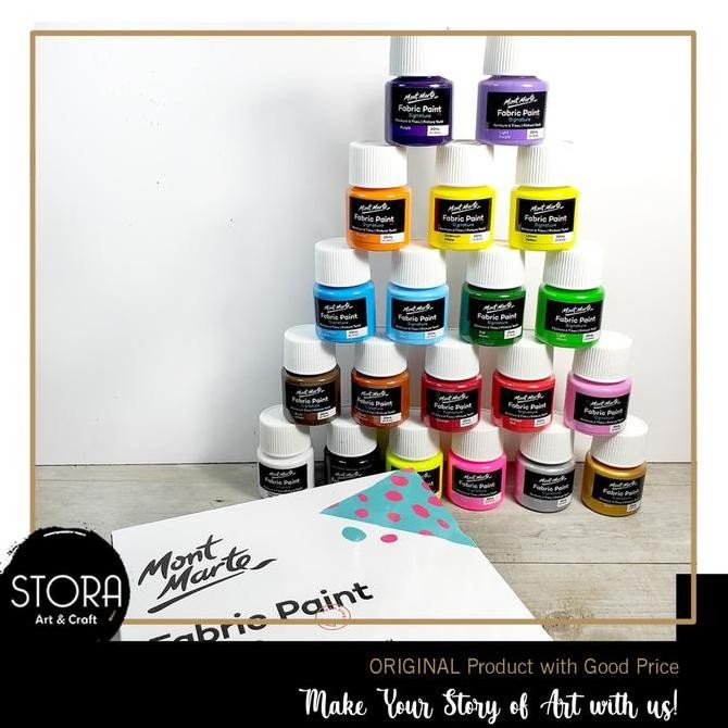 

Mont Marte Signature Fabric Paint 20X20Ml / Deco Textile 20 Warna Cat