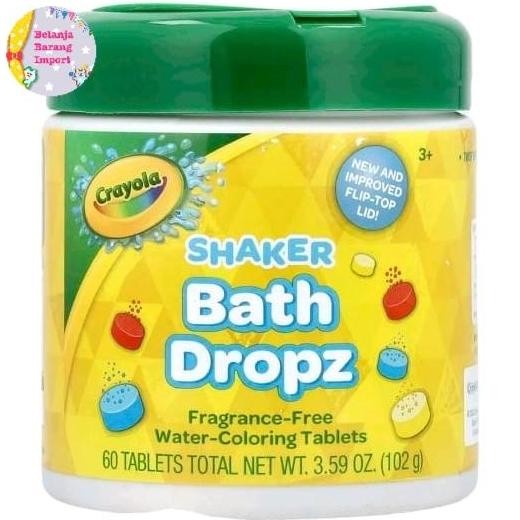 

Crayola Shaker Bath Dropz Fragrance Free Water Coloring Tablets Contains 60 Tablets
