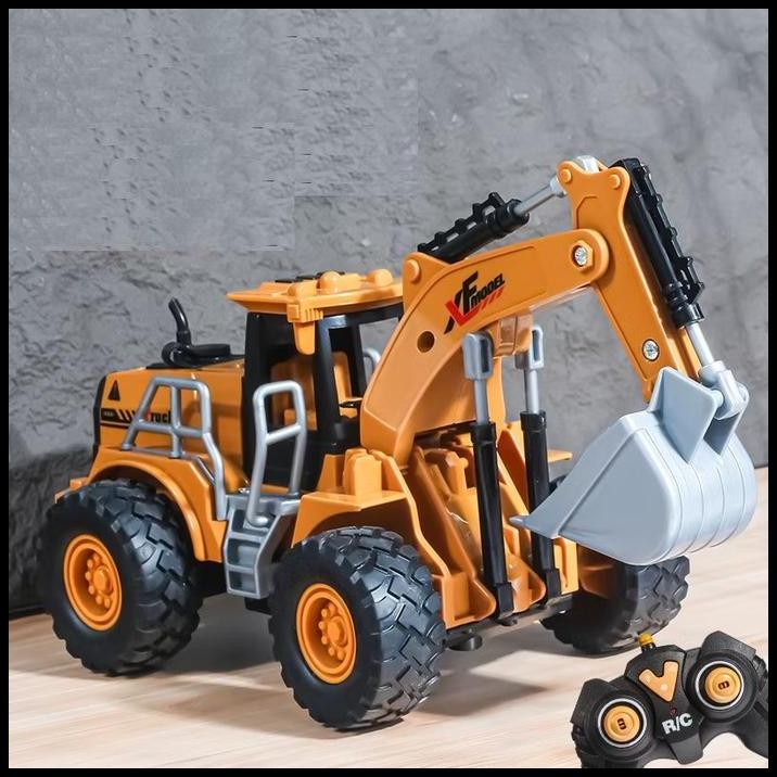 Mainan Anak Remote Control RC Excavator XLF Spray Construction Truck Kado Keren