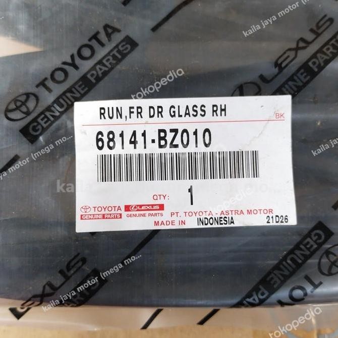 KARET KACA DEPAN SAMPING/RUN GLAS AVANZA/XENIA KANAN ORIGINAL TOYOTA